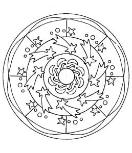 Mandala a colorier facile enfant 14